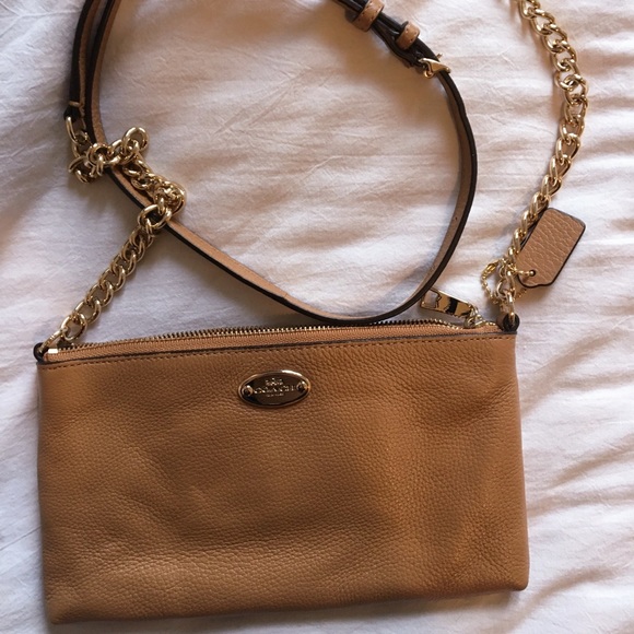 Coach Handbags - Coach brown and gold crossbody purse